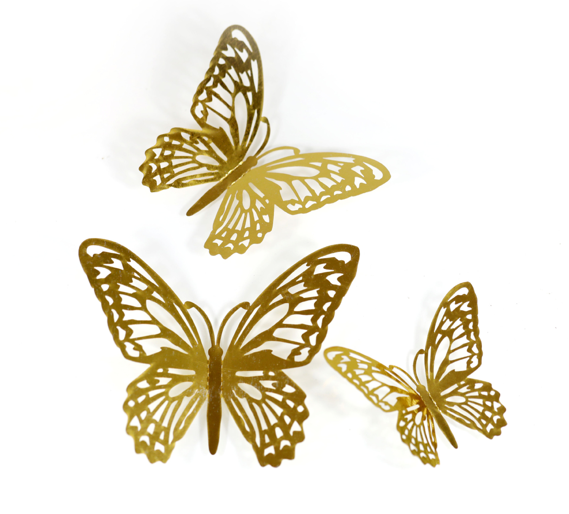 激光镂空结婚家居仿真纸蝴蝶墙贴 婚庆场地派对装饰布置深圳批发