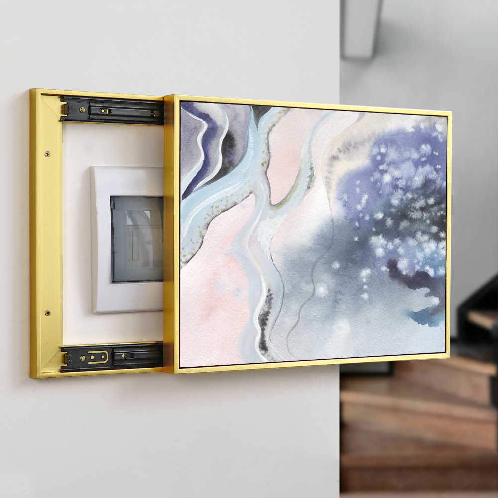 电表箱遮挡现代简约抽象可推拉弱电箱装饰总开关电源箱电闸盒挂画