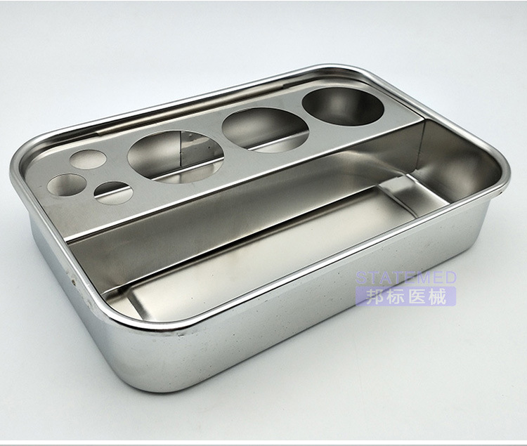 304不锈钢消毒方盘 医院用防碘伏托盘 输液盘 牙科盘 器械注射盘