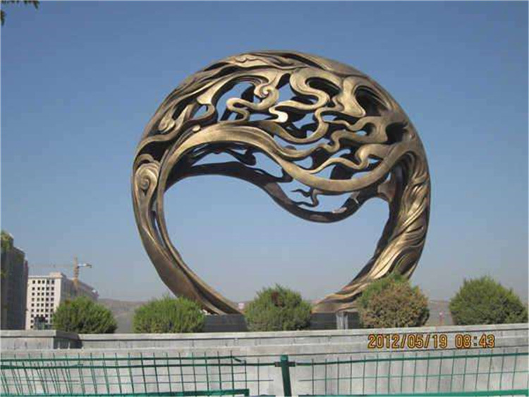 城市大型凤凰雕塑 城市景观镂空雕像 城市黄铜景观雕塑