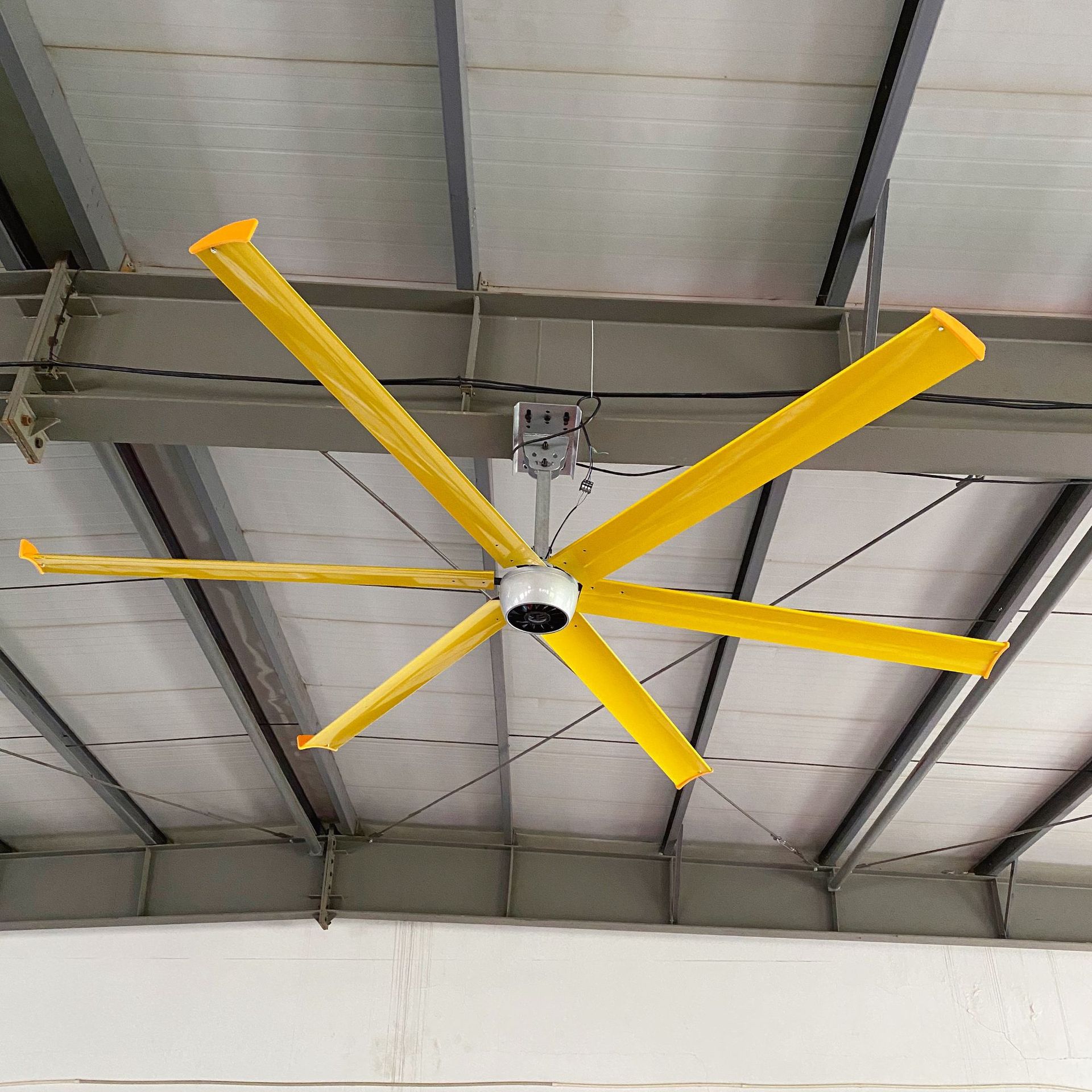 2米永磁直流风扇体育馆散热工业大吊扇餐厅室内降温6叶风扇-阿里巴巴