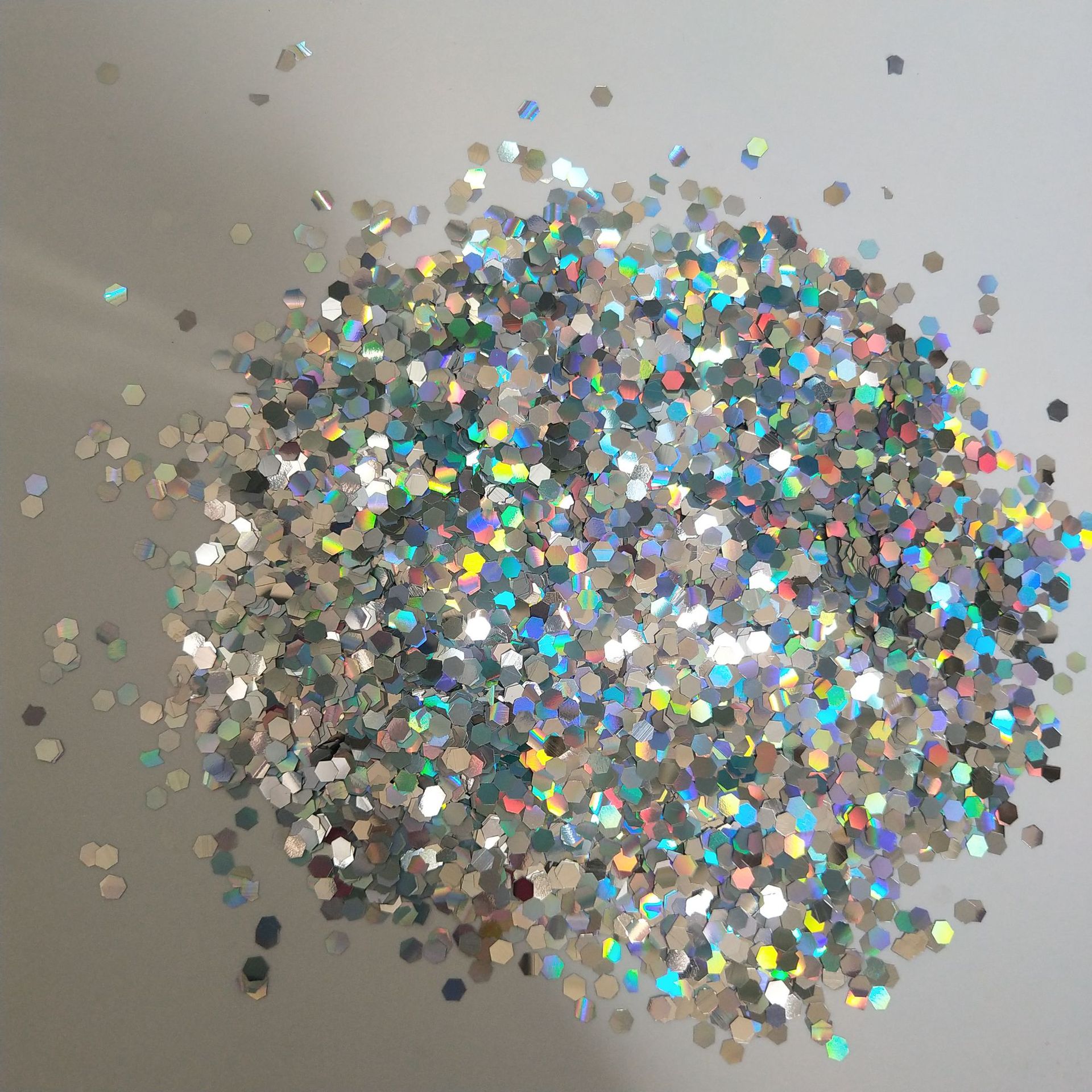 3mm六角镭色亮片diy工艺品金葱粉pet系列瓶装