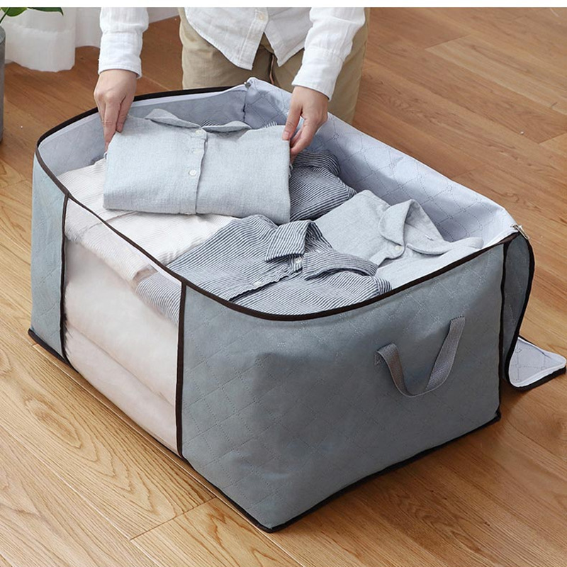 Non-Woven Three-Layer Buggy Bag House-Moving Luggage Moisture-Proof Packing Bag Household Large Capacity Quilt Bag Clothes Bag