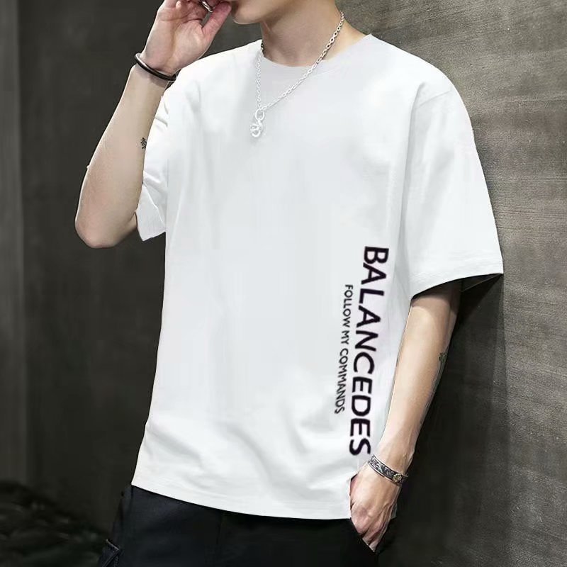 Men's Short Sleeve TX New Summer Trendy Loose Bottoming Shirt Clothes T-shirt plus Size Crew Neck T-shirt One Piece Dropshipping