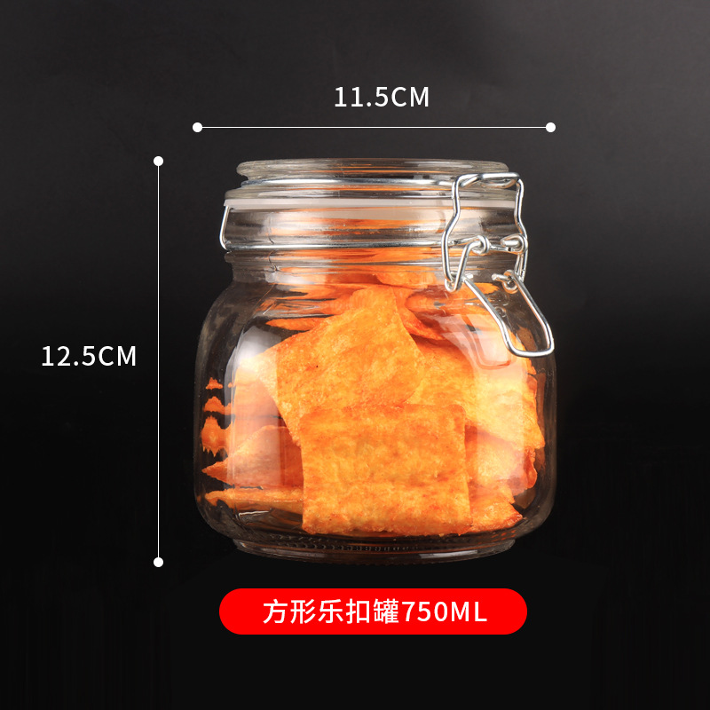 Cereals Food Storage Jar Storage Kitchen Transparent Glass Coffee Sealed Jar Soy Sauce Pickles Fresh-Keeping Bubble