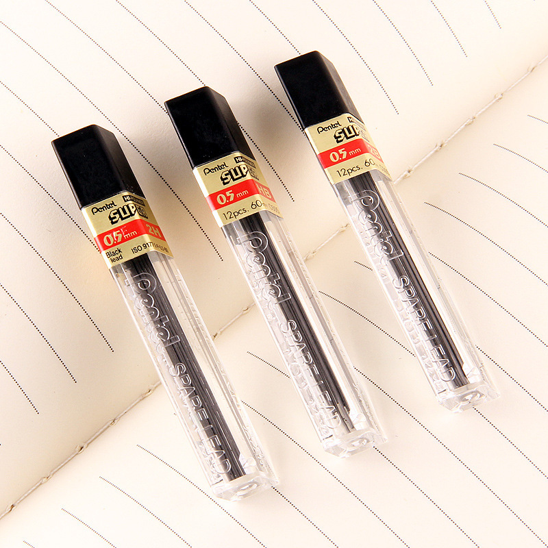 日本pentel派通c505 /50 自动铅笔芯 hb/2b/2h/b铅芯