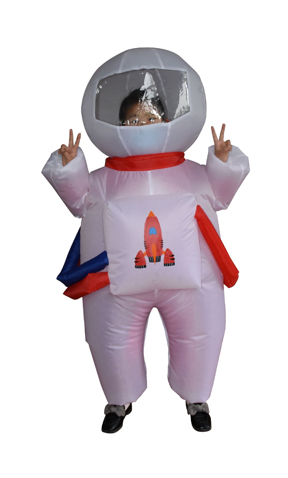 连体服装充气小宇航员节日cosplay搞笑小孩充气服装 亲子派对道具