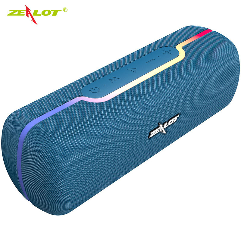 Zealot S55 New Bluetooth Speaker Colorful Flashing Light Fabric Outdoor Portable Card USB Audio