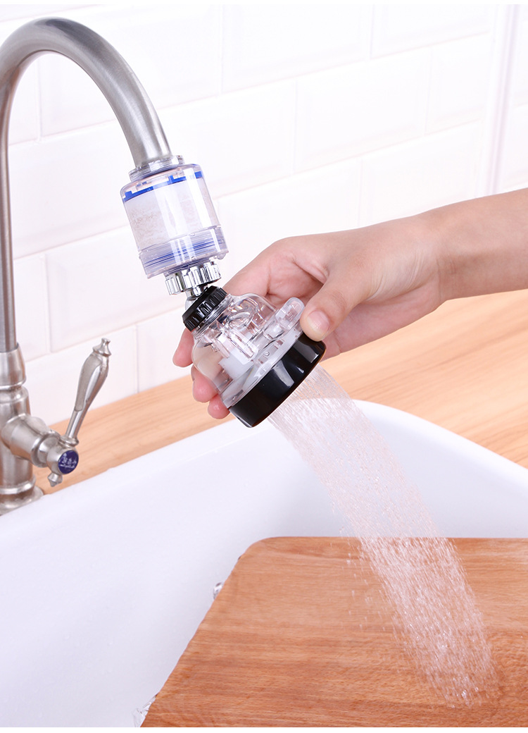 dt360度旋转调节花洒厨房自来水过滤器 水龙头双重净水过滤网