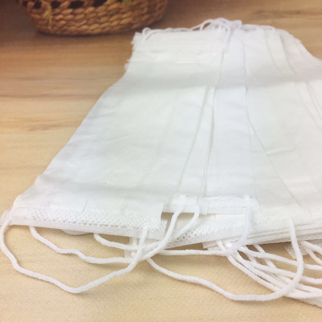 一次性纸口罩白色食品厂餐饮美容院用无尘防花粉防口水口罩