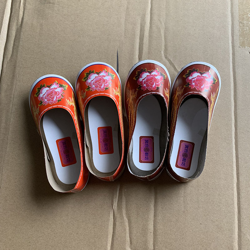 小号女士纸糊成品鞋子烧纸祭祀十一祭祖上坟寒衣棉鞋单鞋殡葬批发