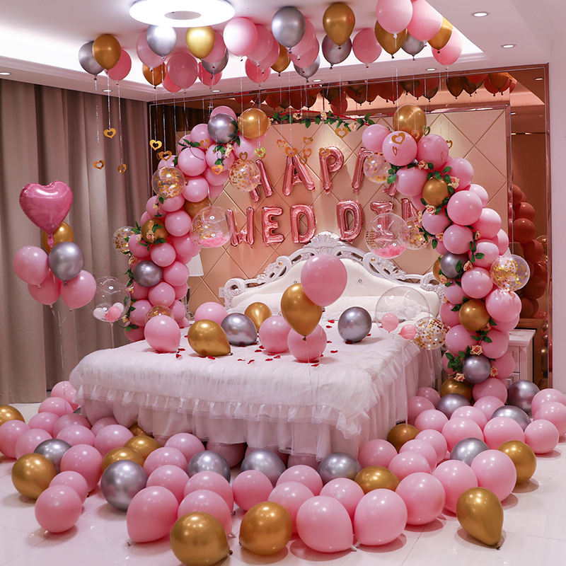 气球婚礼婚房布置装饰女方房间套装网红求婚结婚小红书抖音同款