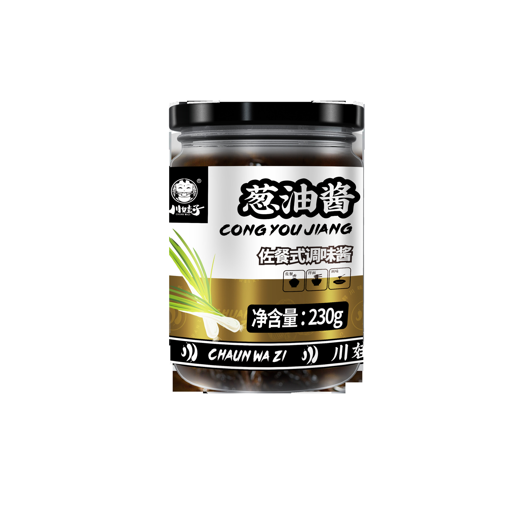 川娃子葱油酱拌面酱料炸酱面酱调味酱料葱油拌面拌饭酱下饭酱230g