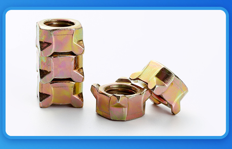 防松锁紧具四方焊接螺母 定制非标碳钢镀彩锌螺母 五金配件螺母