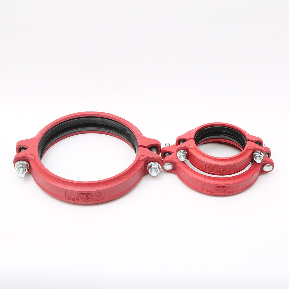 沟槽管件钢卡114卡箍镀锌水管抱箍紧固刚性柔性消防管道