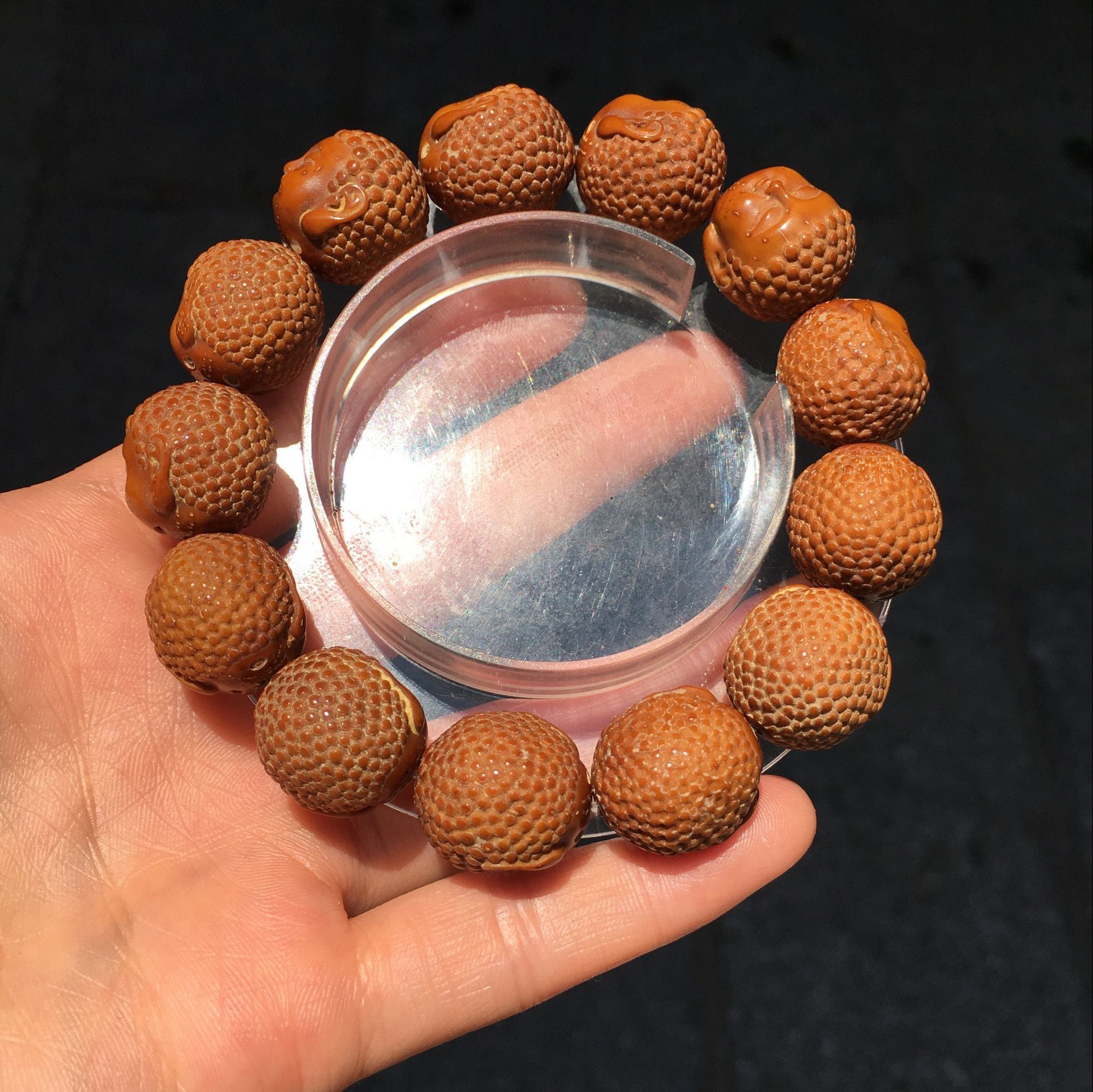 厂家供应紫金鼠宝宝佛手串 紫金鼠雕刻宝宝佛 招财鼠菩提手串