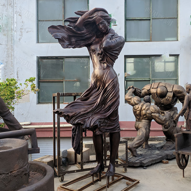 铸铜中式人物雕塑 厂家销售可来图定制 铜古代女性人物雕像