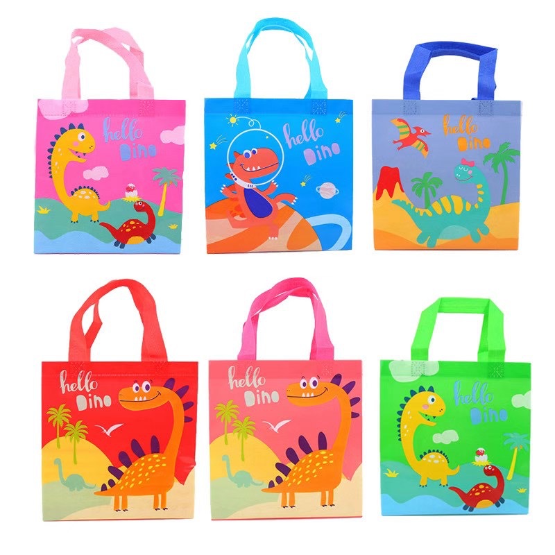 Amazon Cartoon Non-Woven Bag Film Hot-Pressed Color Shopping Bag Student Tuition Handbag New Manufacturer