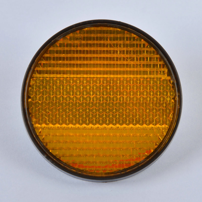 塑料自行车反射器圆形反光片反光器摩托车电动车警示尾灯反光板