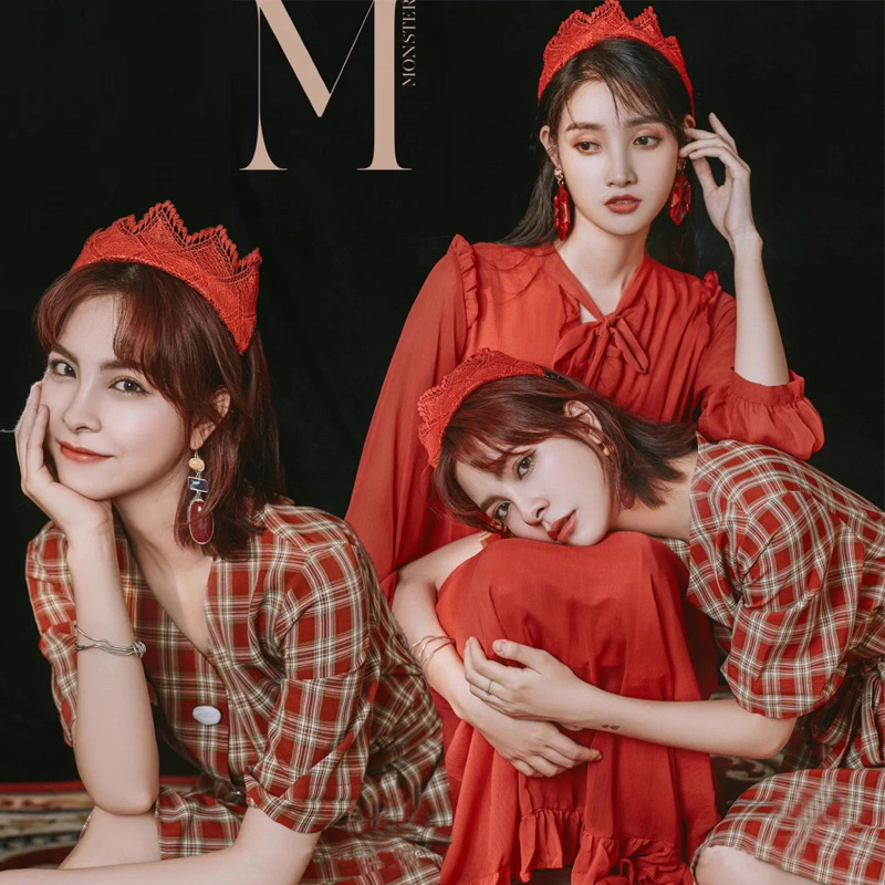 影楼新款复古画报个人艺术照写真摄影服装唯美闺蜜姐妹照拍摄服饰