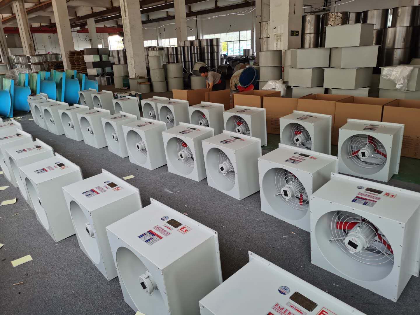 dfbzxbdz25防爆方形壁式轴流风机带百叶窗墙壁式排风机