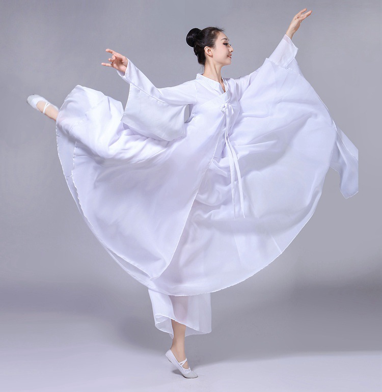 古典舞演出服女飘逸中国舞套装古装汉服凉凉思慕舞蹈服装