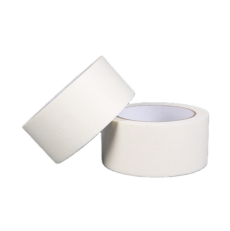 白色汽车喷漆不残胶纸带美纹纸胶带白色高粘装修车喷漆美纹胶带纸