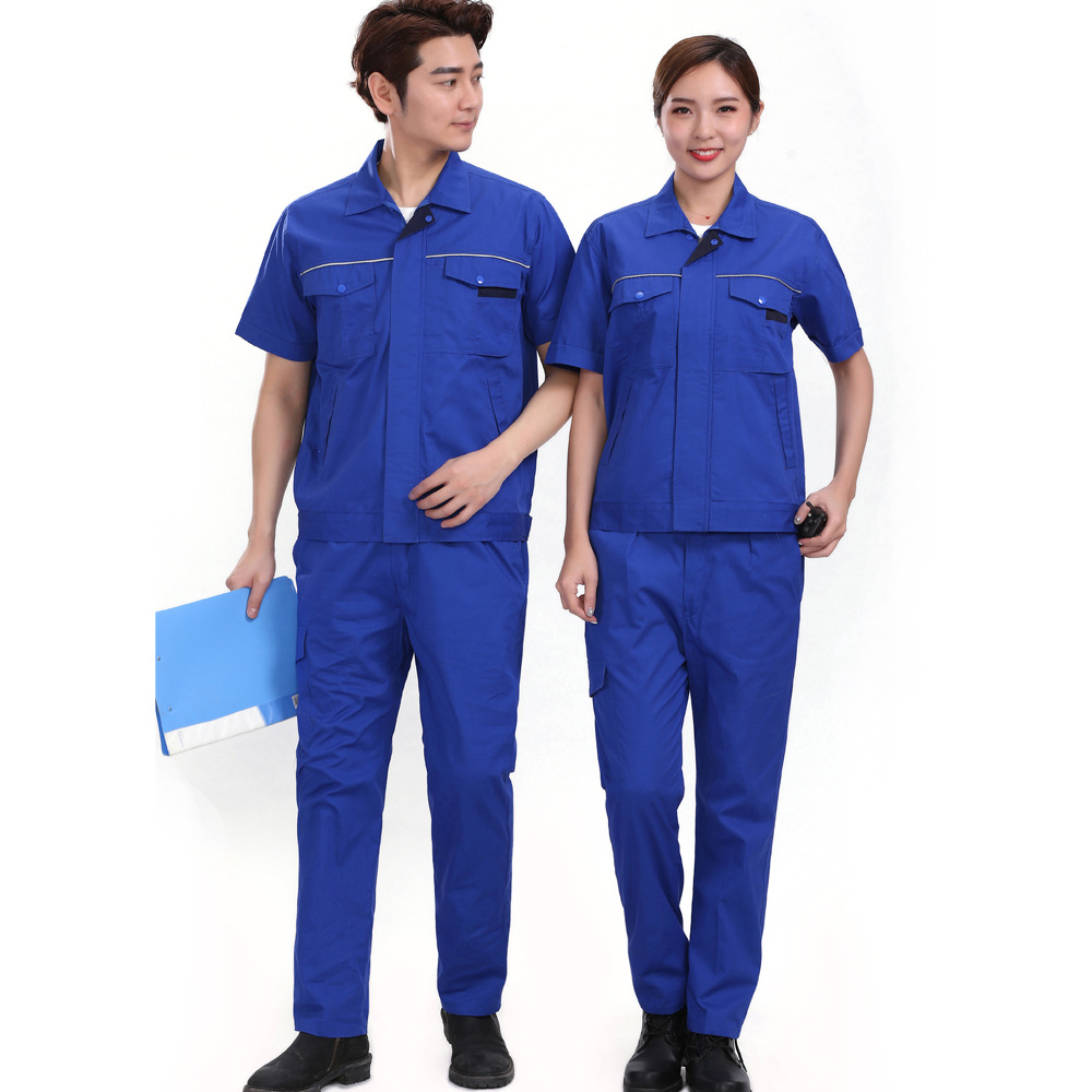 反光防静电电焊厂服工作服套装男士工程环卫汽修长袖劳保衣装制做