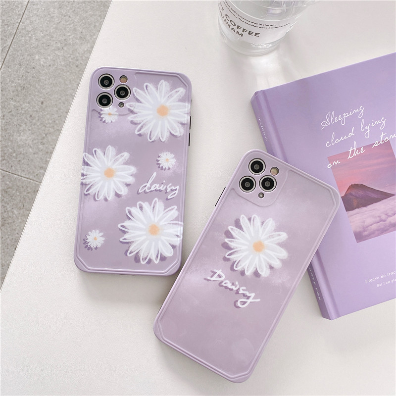 ins风薰衣紫雏菊iphone12mini苹果11promax手机壳8/7plus防摔xr女