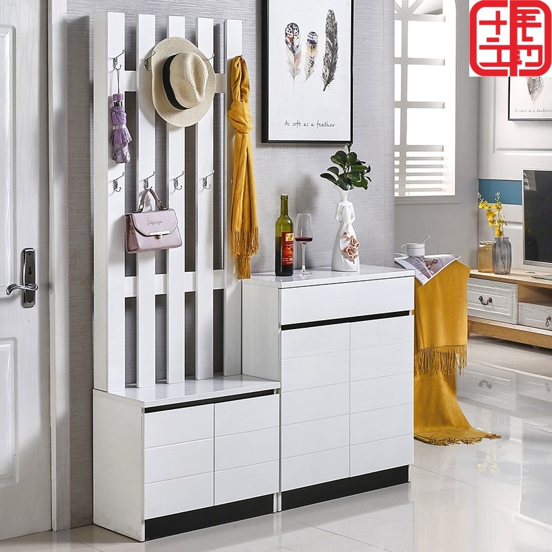 家用穿衣镜带柜子客厅门口玄关衣柜衣帽柜门厅衣帽鞋柜一体
