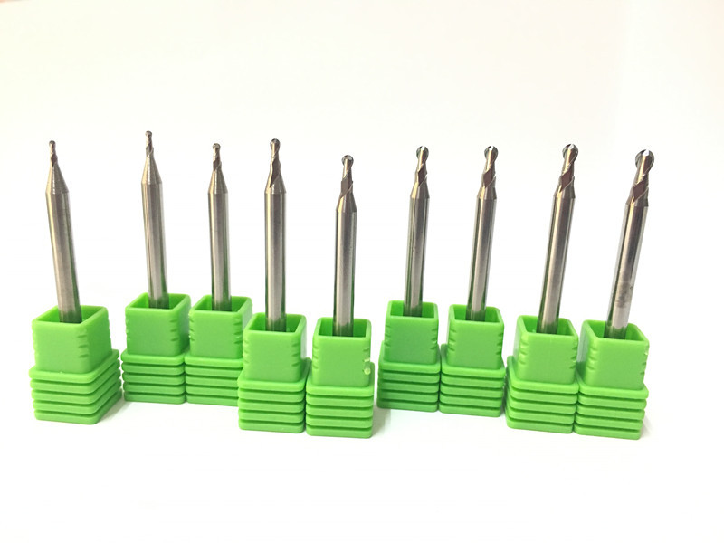 钥匙机铣刀粗柄钨钢球刀r0.5-r2.5mm非标柄径6mm铣刀配锁加长铣刀