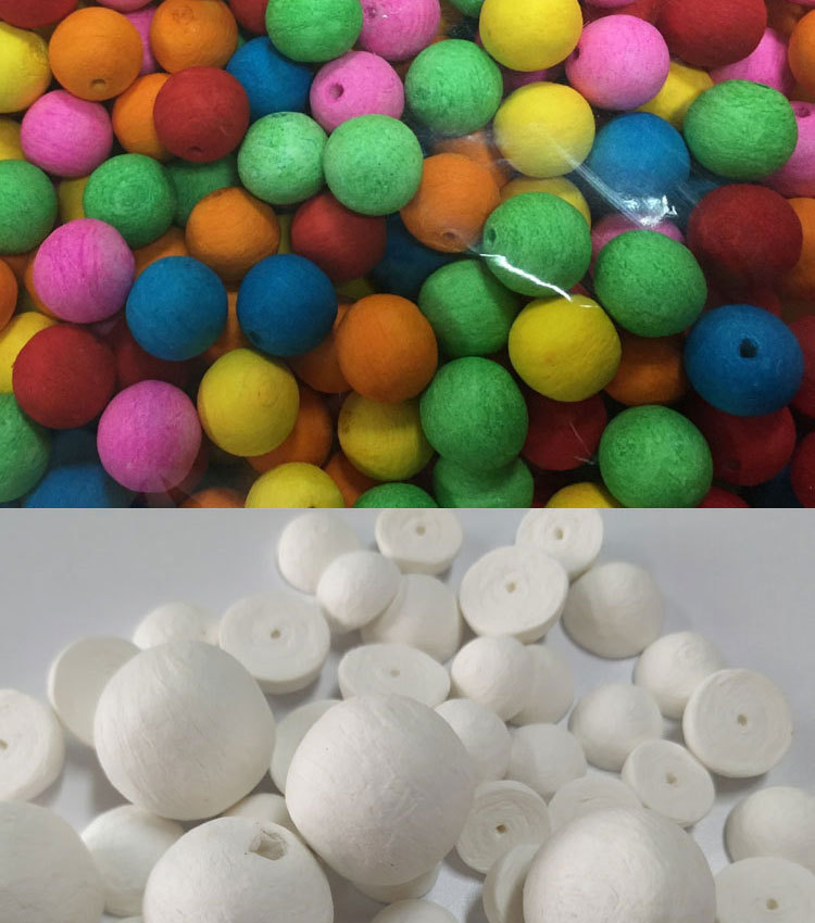 厂家纸球 香薰球 原木纸珠子纸管 纸波 派对挂饰纸珠 定制批发