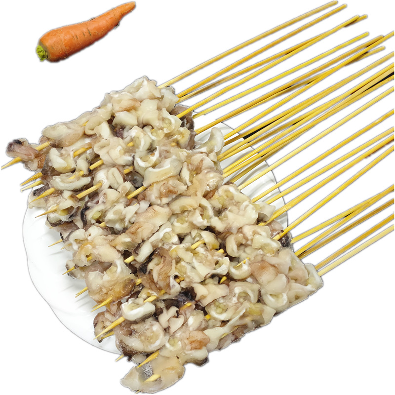 新鲜冷冻鱿鱼脖子串100串鱿鱼脆骨串鱿鱼头颈冷冻铁板串商用 海鲜