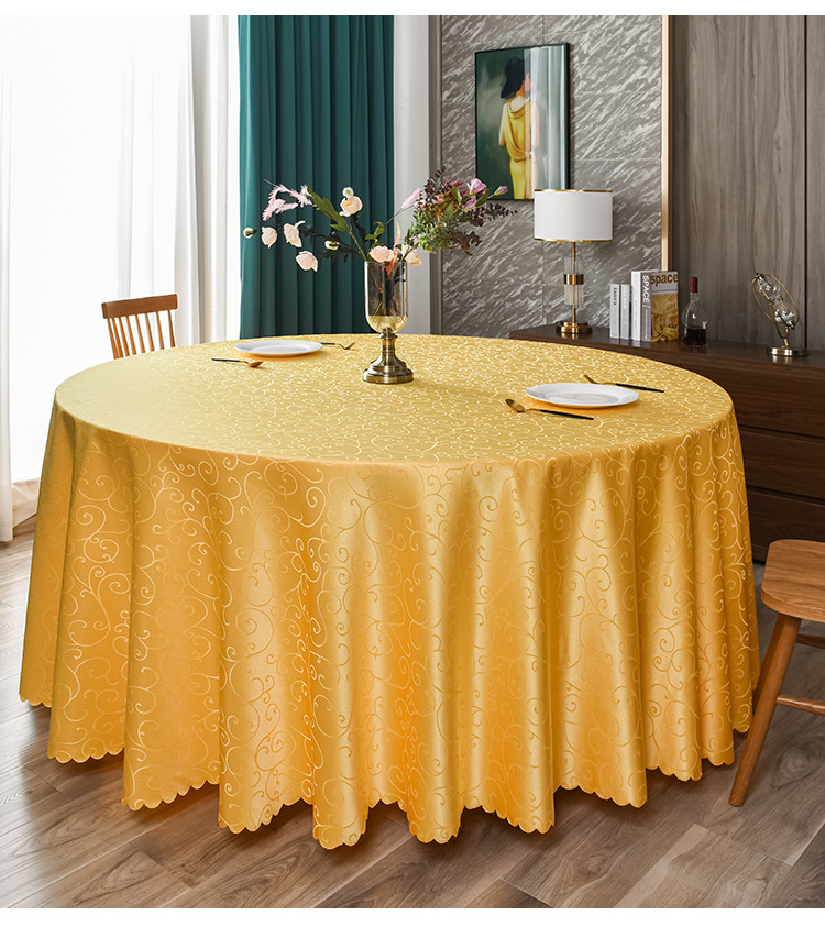 酒店饭店餐布桌布宴会定制圆形餐桌台布布艺北欧提花厂家批发定做