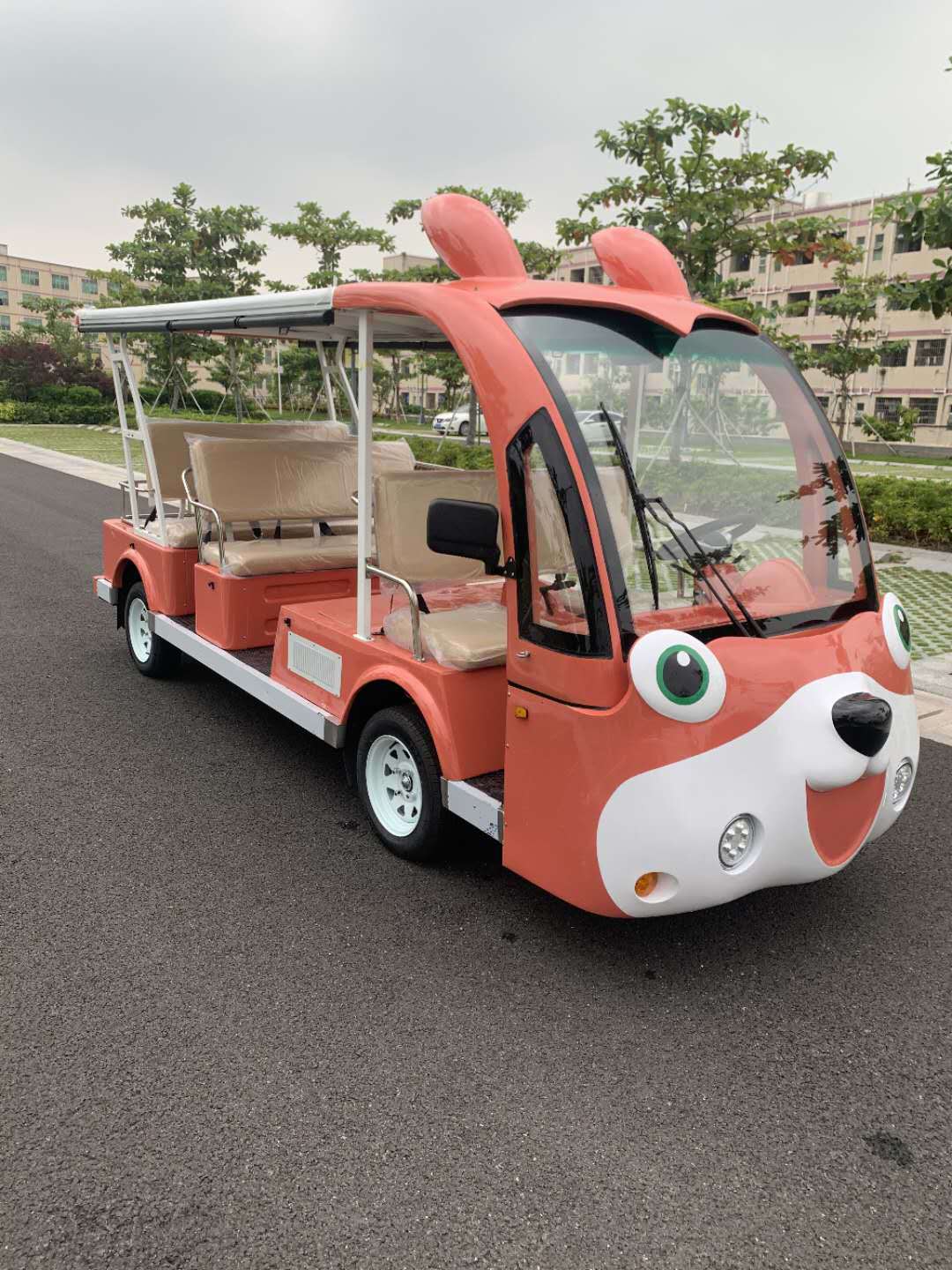 景区14座电动观光车卡通接送观光车楼盘看房观光车厂家