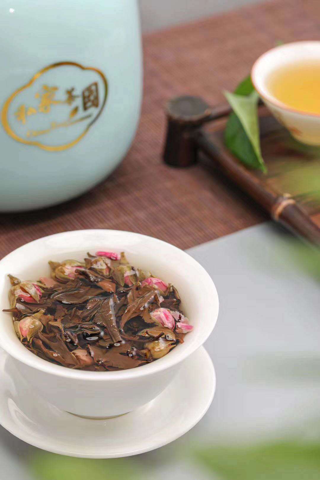 福建白茶玫瑰花白茶饼 清甜玫瑰小白茶饼 花果茶下午茶厂家批发