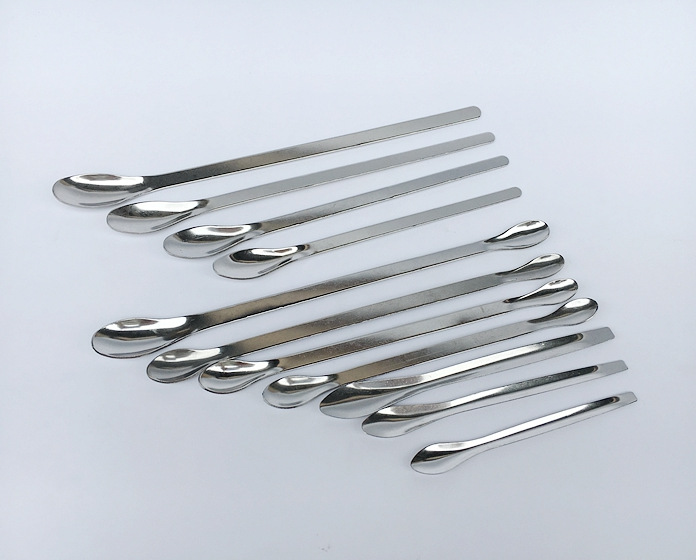 实验室不锈钢药勺 取样勺 药匙 三支组/套 平头 双头 规格齐全