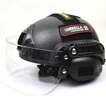 MICH2000行动版头盔+透明防暴防护面罩 巡逻战术头盔 CS防打脸