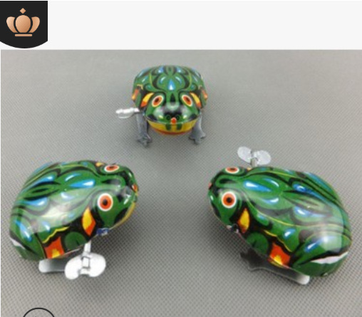 Manufacturer Iron Frog Leap Frog Clockwork Toys for Children and Babies Classic 80's Hot Selling Toys Wholesale Stall