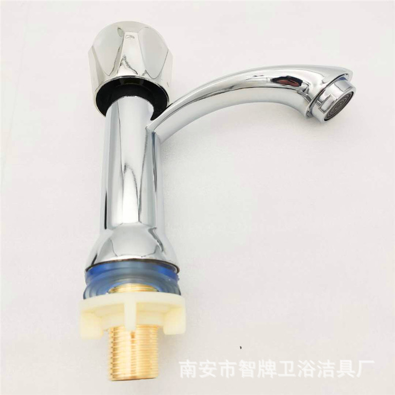 Desktop Zinc Alloy Single Cold Washbasin Basin Kitchen Sink Kitchen Balcony Bathroom Single Cold Faucet Factory Direct Sales Water Tap