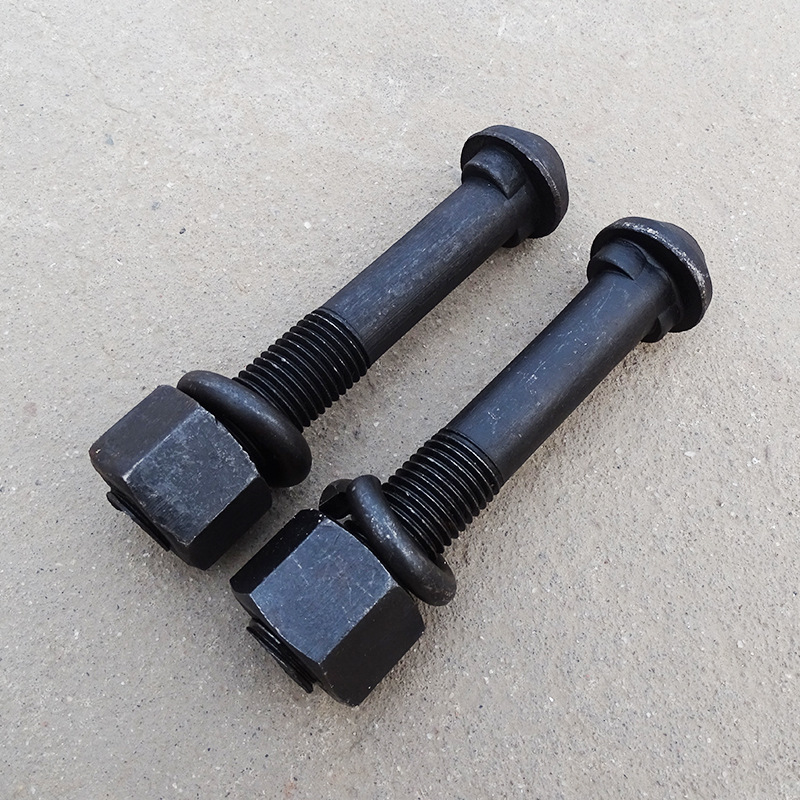 高强度半圆头鱼尾螺栓 铁道螺栓 道夹板螺丝 轨道螺丝 鱼尾丝