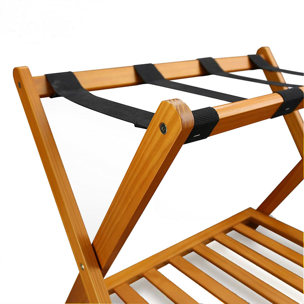 工厂直销 出口批发行李架 酒店实木行李架 定制宾馆实木行李架