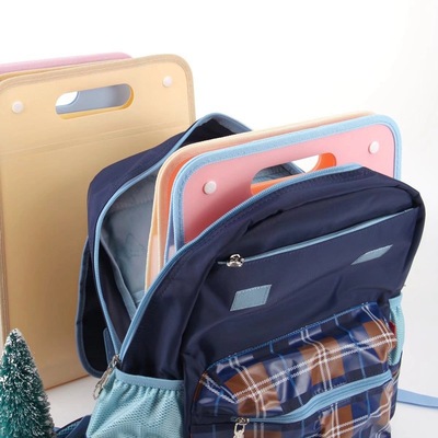 a4风琴包学生手提多层文件夹大号多功能试卷票据收纳文件袋送标签