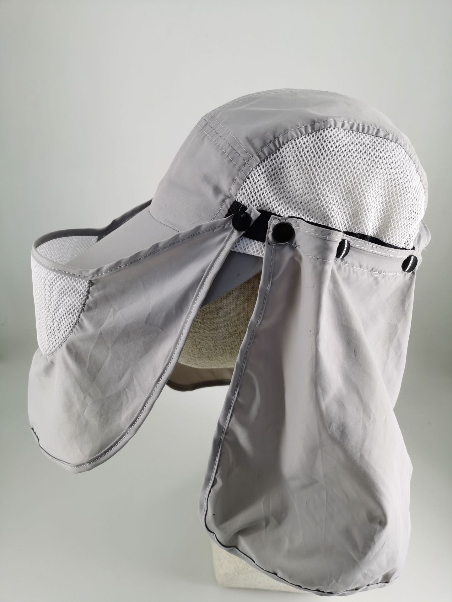 棒球帽定制可拆卸帽子空顶防护帽防晒防飞沫tpu面罩防护.