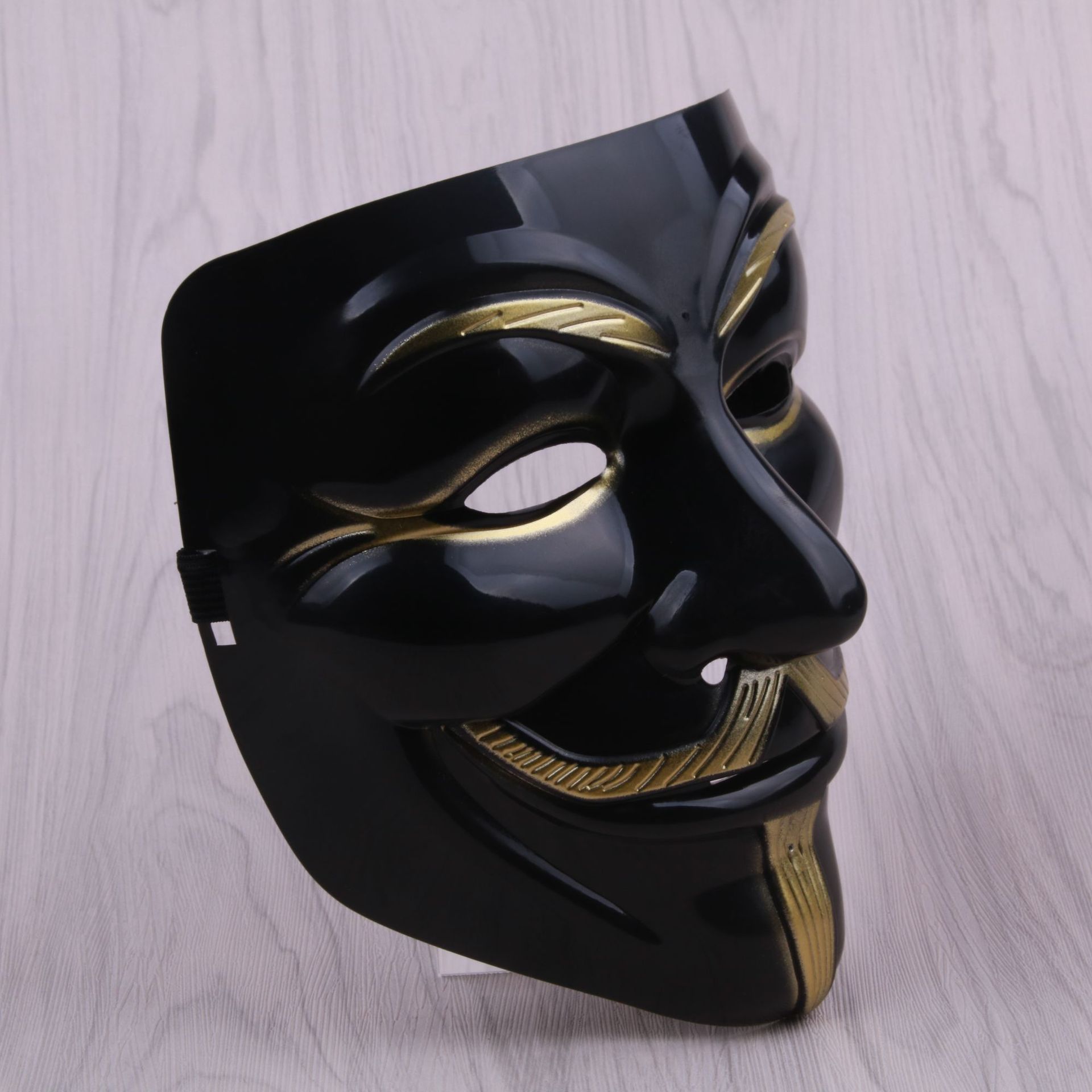 万圣节化妆舞会面具 v字面具 电影主题v脸面具 v怪客-v面具 黑色