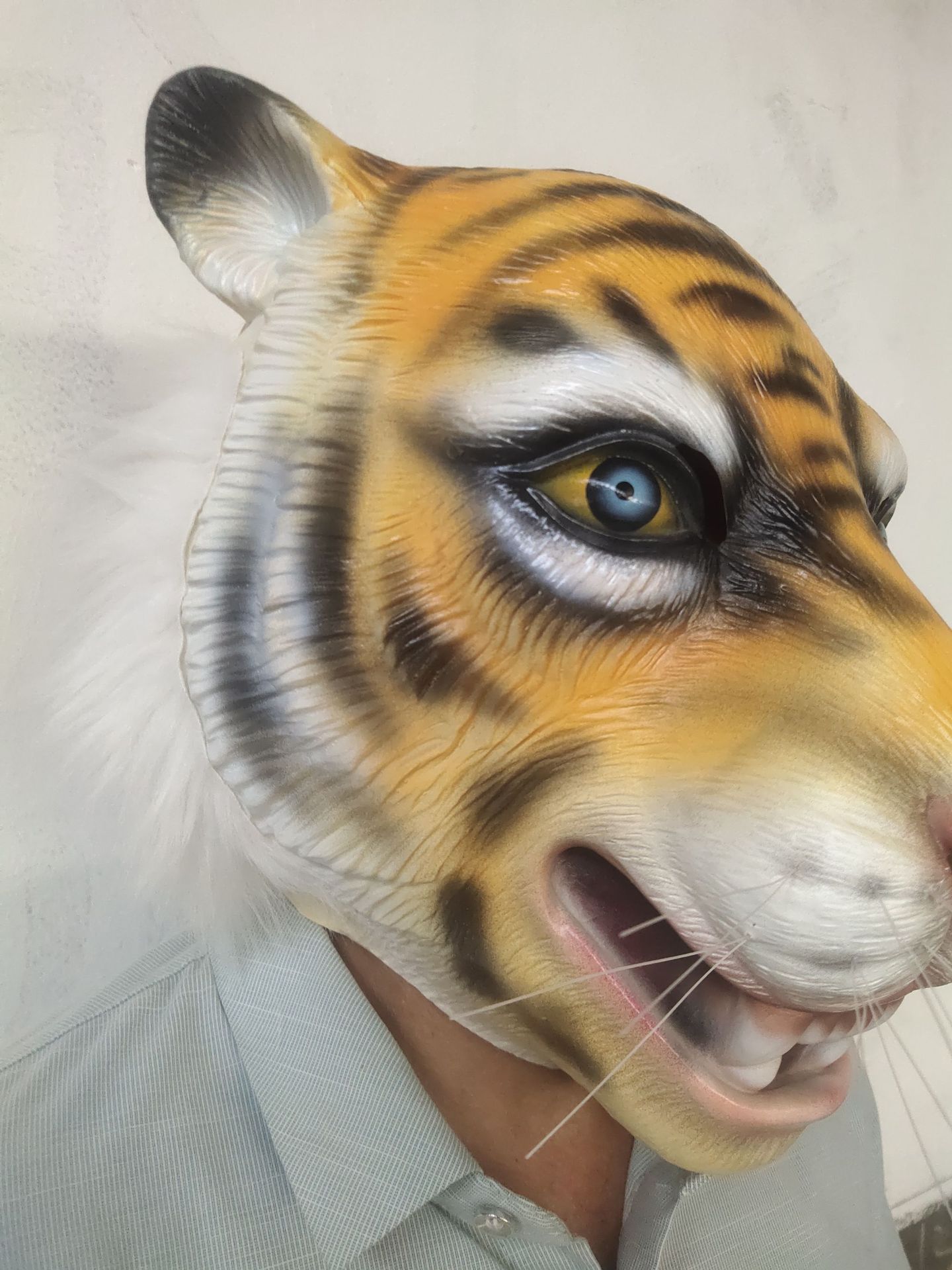 新款动物头套搞笑道具万圣节狂欢节老虎面具乳胶假面舞会面具派对