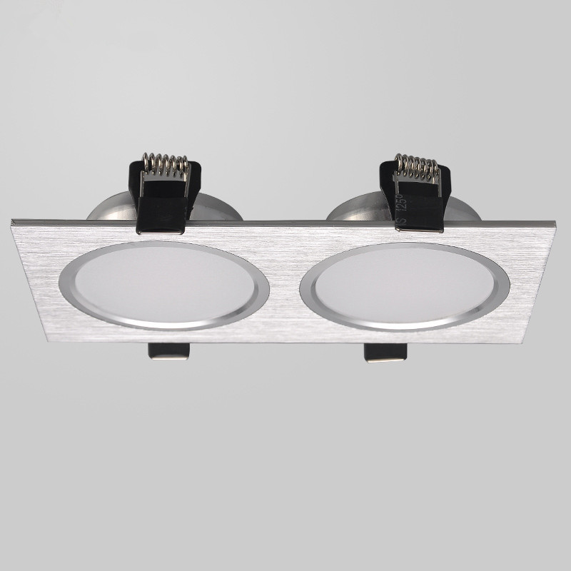 双头筒灯led双筒灯长方形射灯过道客厅嵌入式天花双排斗胆灯