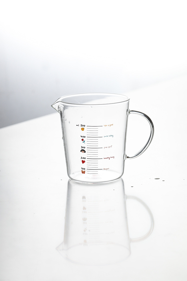 玻璃量杯带刻度毫升家用烘焙牛奶杯高硼硅厨房可微波炉