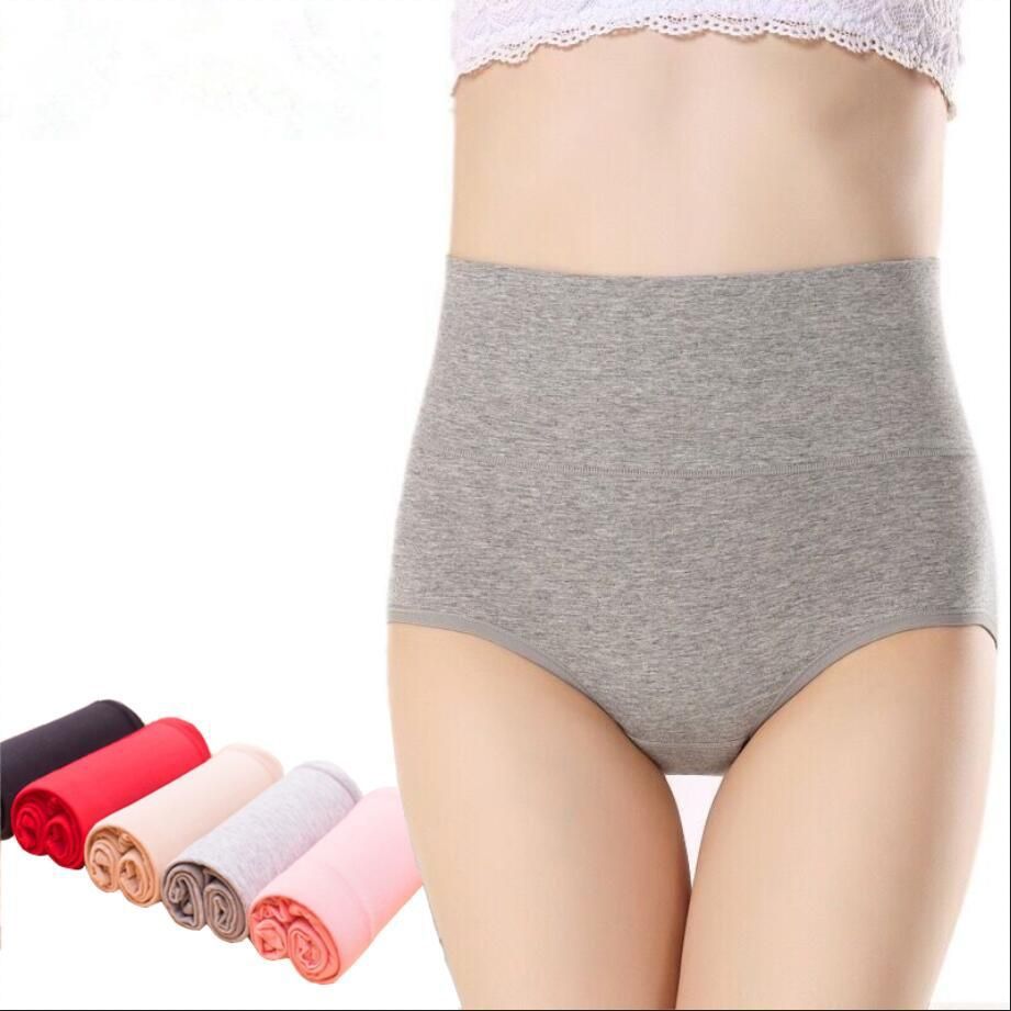 Manufacturer Direct Wholesale Women's Underpants 95 Cotton Underwear Women's Cotton Fabric Briefs High Waist Pure Color Underwear