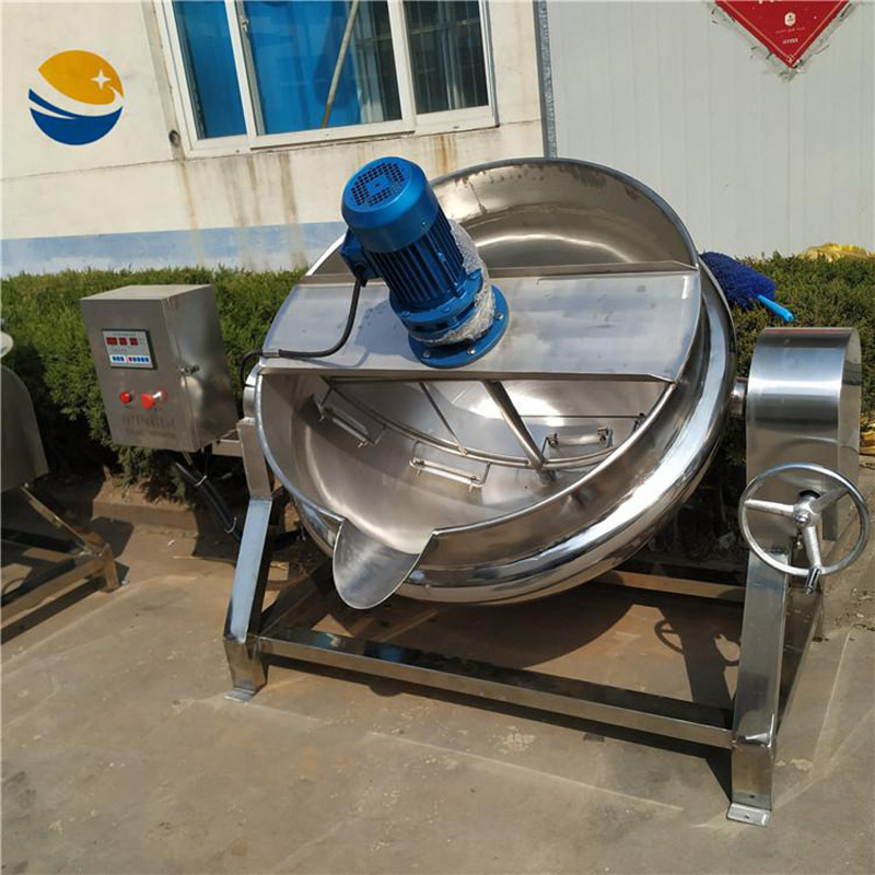 全自动做凉粉机器 电加热自动搅拌凉糕机 大型绿豆凉粉制作设备